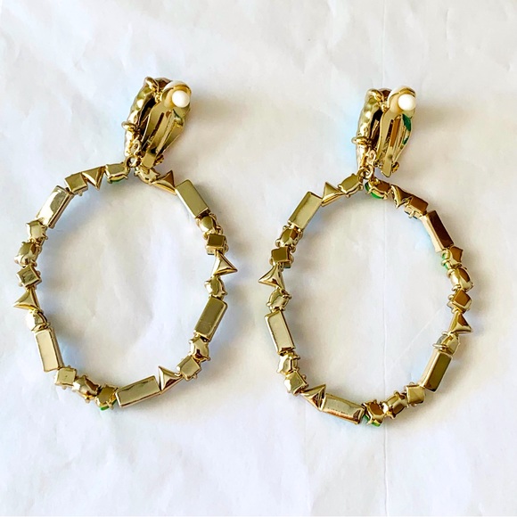 NWOT Alexis Bittar Crystal Dangle Clip-On Earrings - Picture 6 of 8